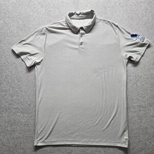 Vuori Mens Grey YPO Las Vegas Pickleball Invitational Performance Polo Shirt L